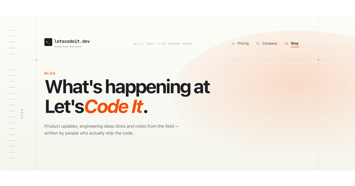 Let's Code It — Software Engineering Blog